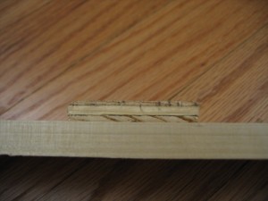 Dont forget to keep the wide side of the plate AWAY from the wooden support!
