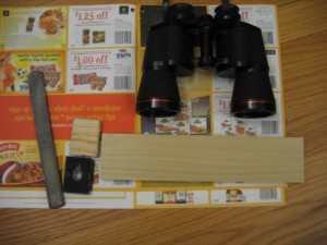 Binocular Mount P All the finished pieces - ready to combine